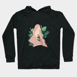 Abstract Portrait Illustration, Plant lady art 1.5 Hoodie